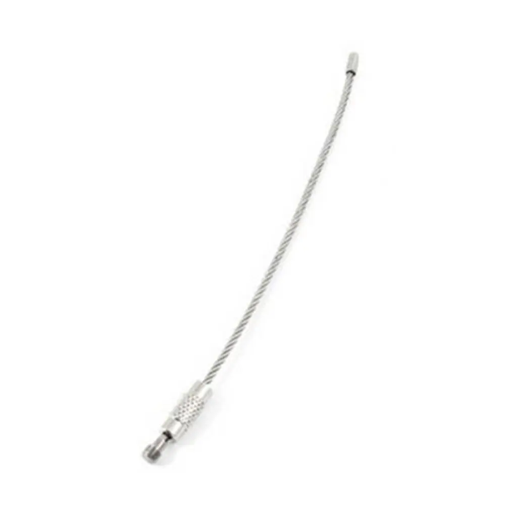 

1 PCS Stainless Steel Wire Keychain Cable Key Ring for Outdoor Hiking Camping