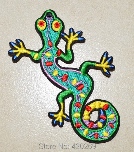 

HOT SALE! ~ Lizard gekko salamander retro hippie hippy boho 70s Iron On Patches, sew on patch,Appliques, Cloth,100% Quality