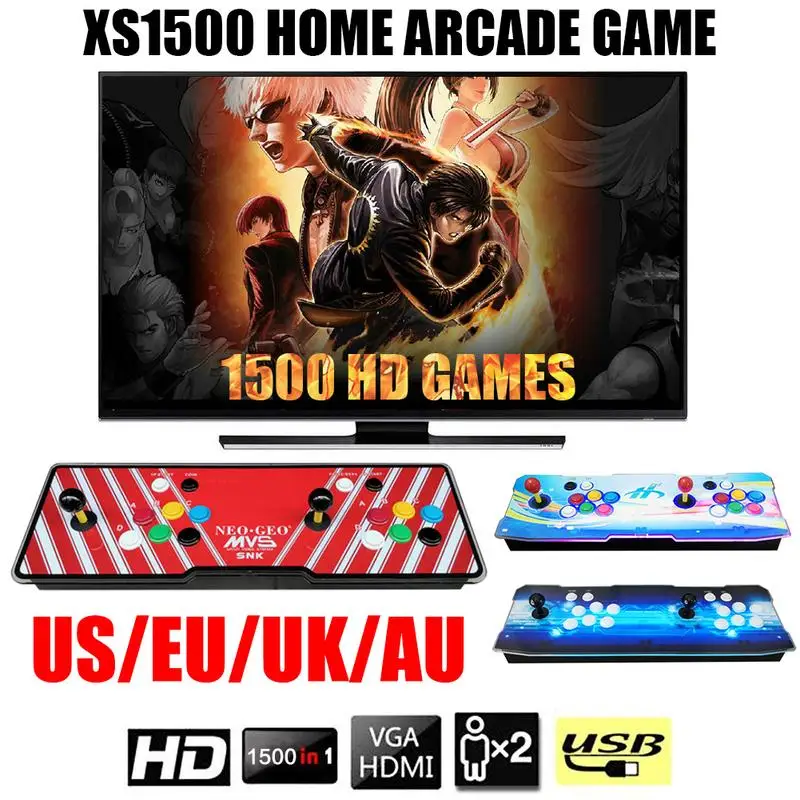 

XS1500 Home Arcade Game Controller Split Double PK Gaming Console Vintage Nostalgia Gifts Home Entertainment Have 1500 Game