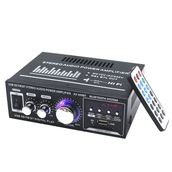 

1pc Auto Amplifier Mini Audio Medio Player SD Card 220V Support U Disk Stereo Bluetooth Amplifier With EU Plug