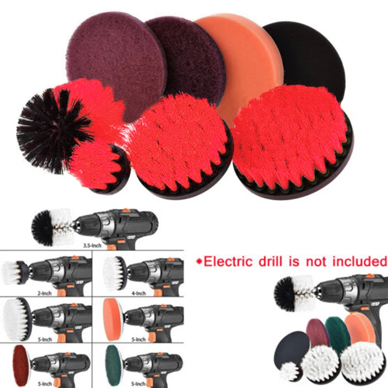 

8Pcs/Set Tile Grout Power Scrubber Cleaning Drill Brush Scrub Tub Cleaner