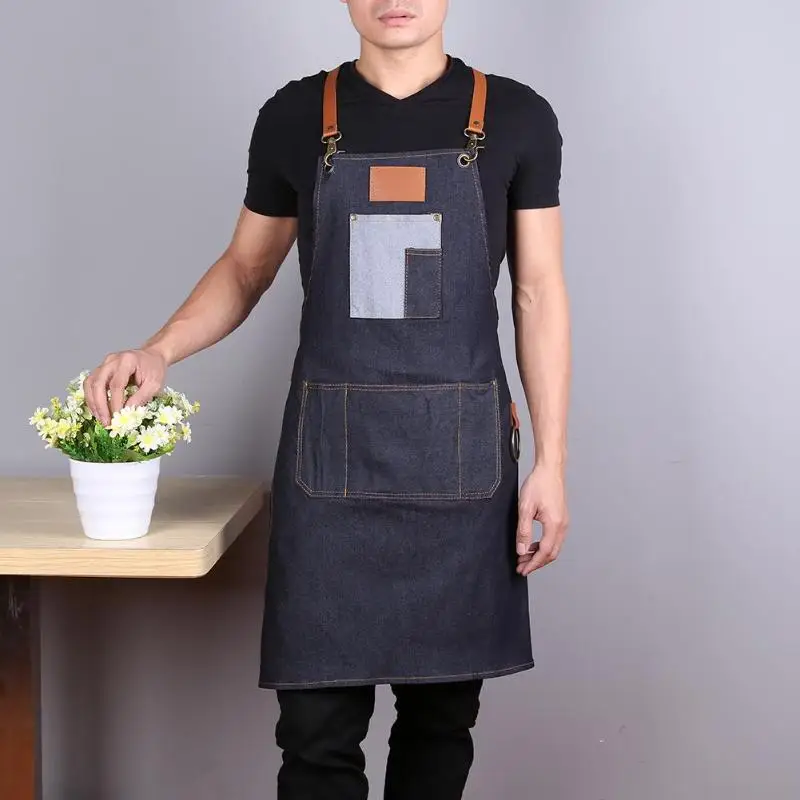 Salon Hair Cutting Apron Professional Barber Denim Apron Hairdresser Hair Cutting Protection Tool Hairdresser Styling Cloth Tool 4