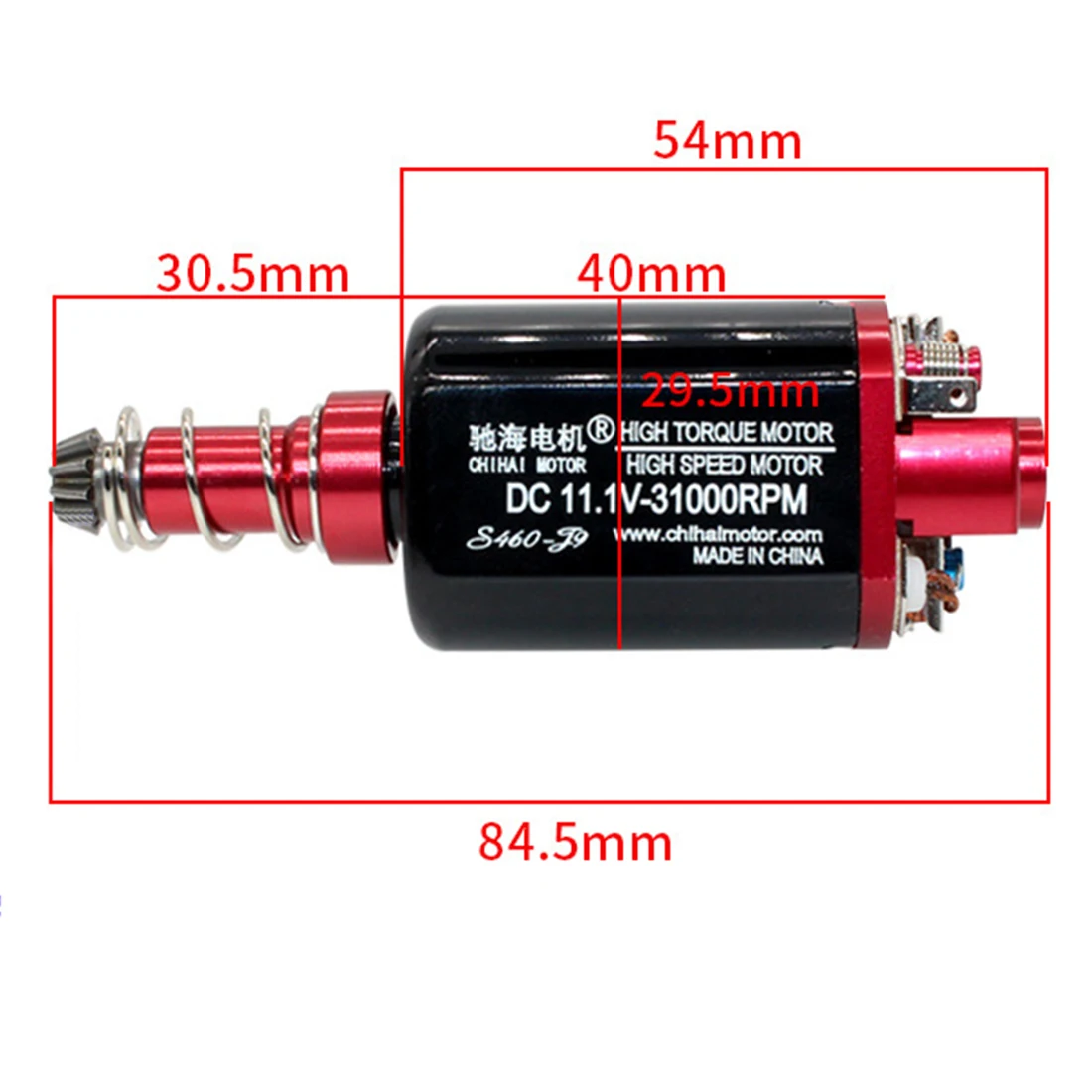 CH мотор S460 11,1 V-31000 RPM алюминиевая задняя крышка длинная ось двигателя с зубьями двигателя для JM Gen.9 M4A1 водные гелевые бусинки бластер