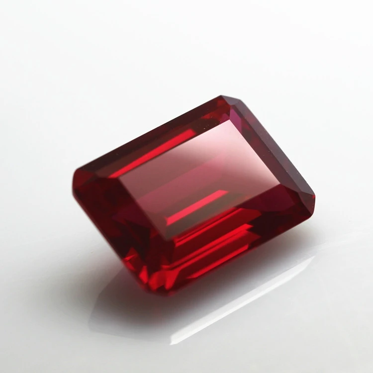 

new quality bestseller rectangle red loose stone fancy colored faceted stones beads for jewelry maikng DIY red corundum