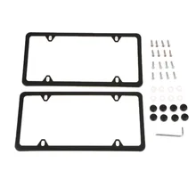 

2 Pieces Car Polish Stainless Steel License Plate Frame with 4 Holes High Quality for long-lasting corrosion protection