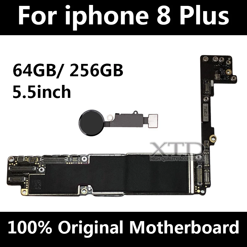 

Original unlocked for iphone 8 Plus Motherboard with Touch ID,for iphone 8P Mobile phone motherboard with Chips,64GB/256GB