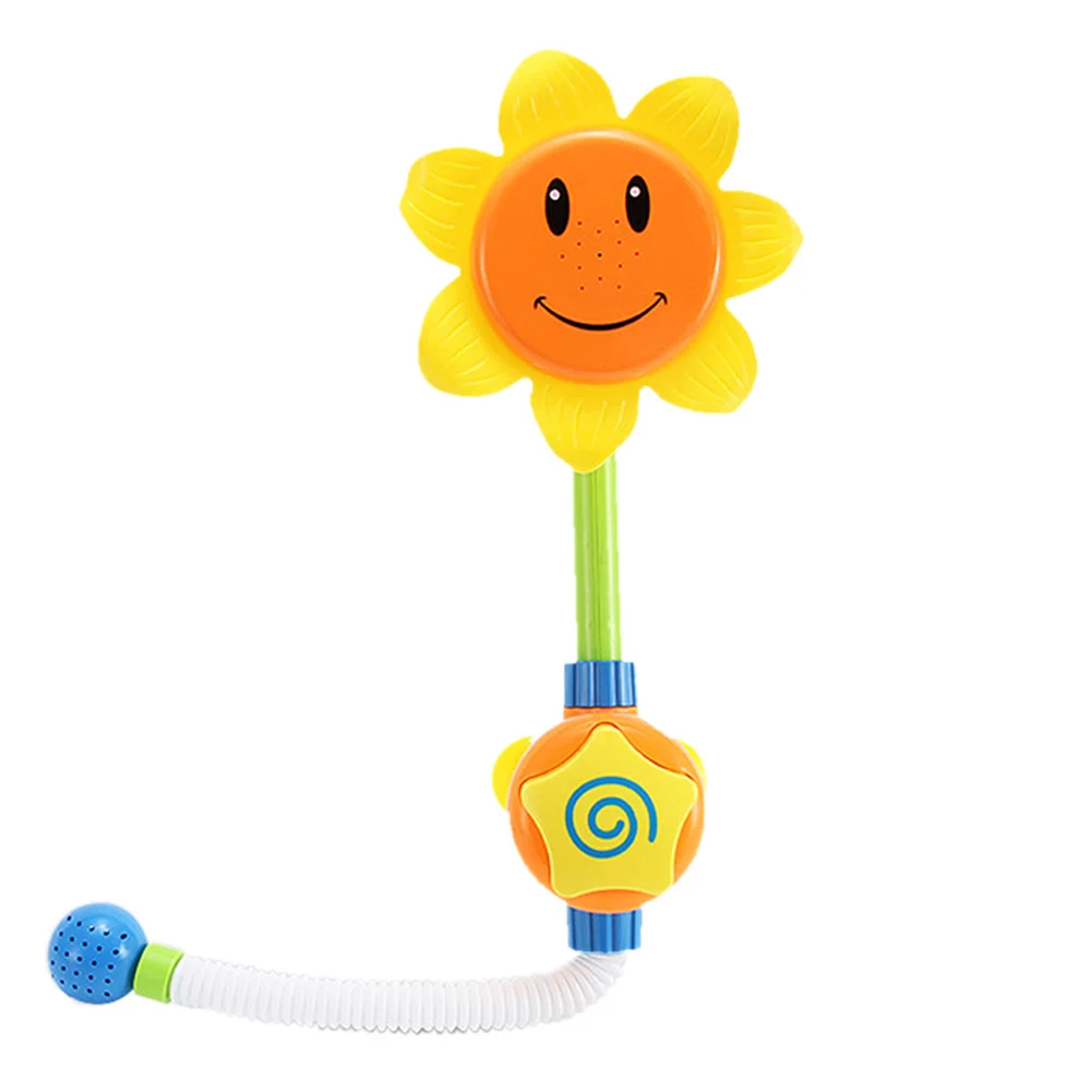 Baby Funny Water Game Bath Toy Sunflower Shower Faucet Baby Bath Spout