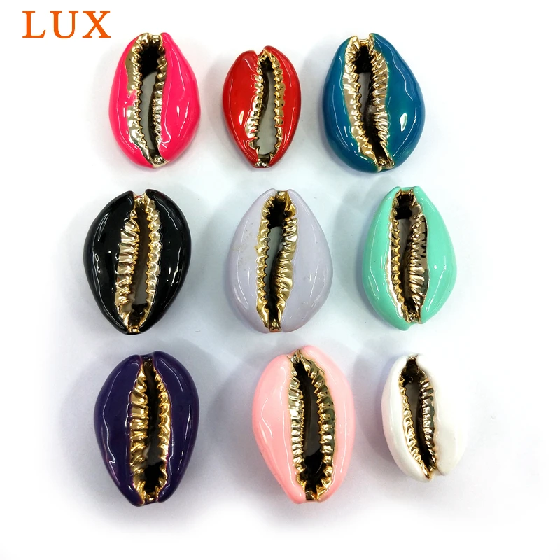 

Cowrie Shell Charms colorful Shell Charms Seashell Shell Pendant Bracelet Charm Beach Style Charmmulti color beads