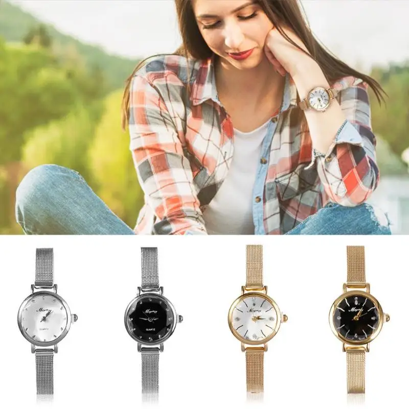 

Small Dial Watch Women Quartz Analog Wrist Watches Ladies Dress Clock