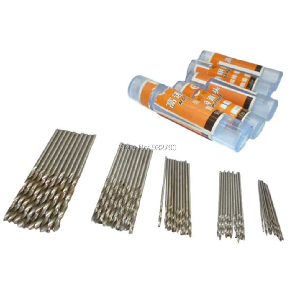 

50pcs 0.6mm 0.8mm 1mm 1.5mm 2.0mm HSS Straight Shank Micro Twist Drill Bits Set Aluminium Plastic Wood Drilling Hole