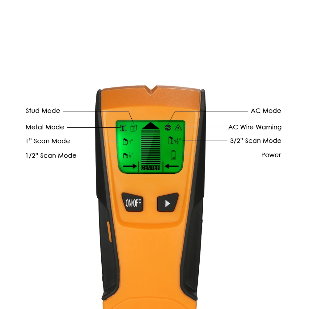 Многофункциональный ЖК-цифровой настенный детектор металл, дерево, штифты Finder кабель переменного тока живой провод сканер