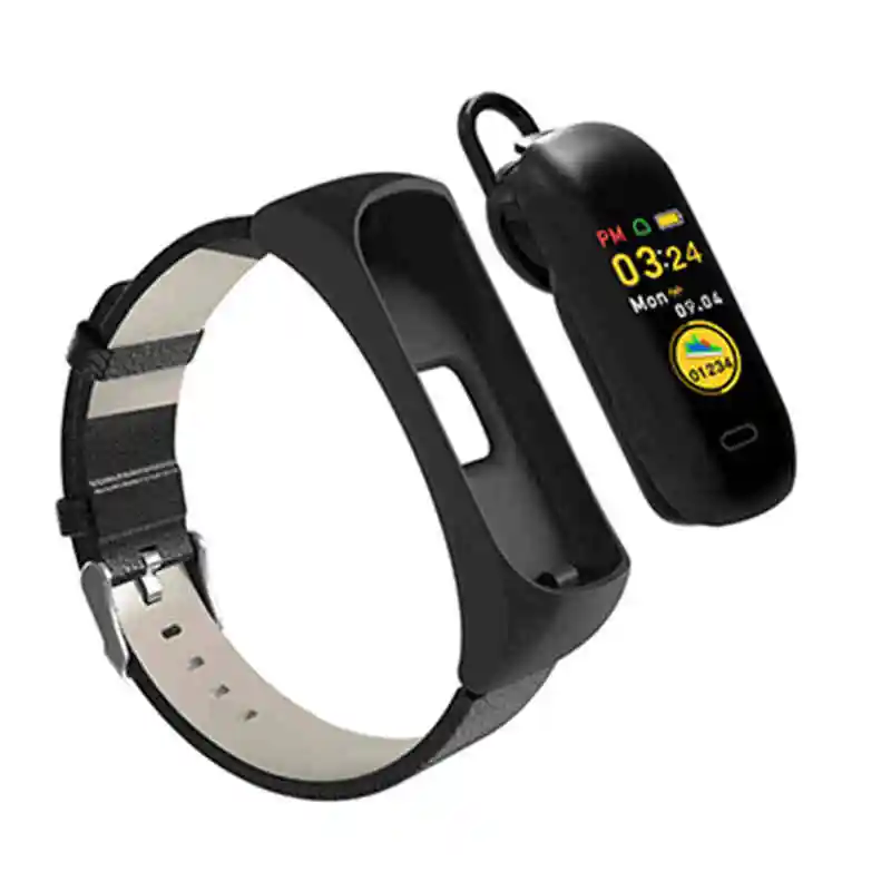

New Smart Band C15 Call Smart Bracelet Portable Sports Earphones In-Ear Conference Headset Mic 2 In 1 Update Band