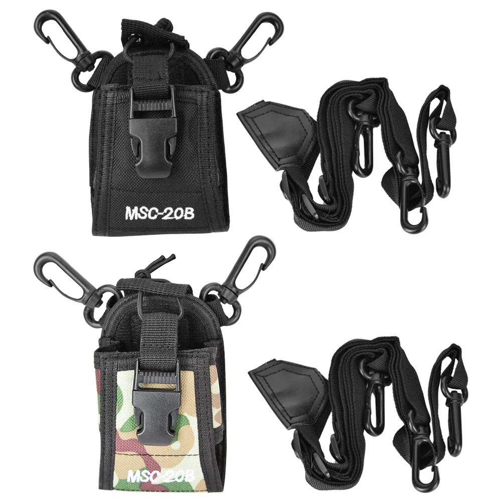 

MSC-20B Two Way Radio Portable Nylon Shoulder Strap Belt Case Holder Bag Pouch for Walkie Talkie