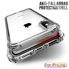 Estuche de silicona transparente a prueba de golpes de lujo para iphone X XS 11 Pro Max XR carcasa suave para teléfono para iphone 6 7 8 Plus 11