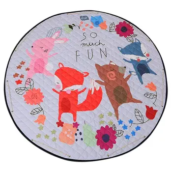 

Round Rugs Baby Play Mat Toys Storage Organizer,Nursery Rugs Large polyester Anti-slip Cartoon Animal Baby Floor Mat Game Mat