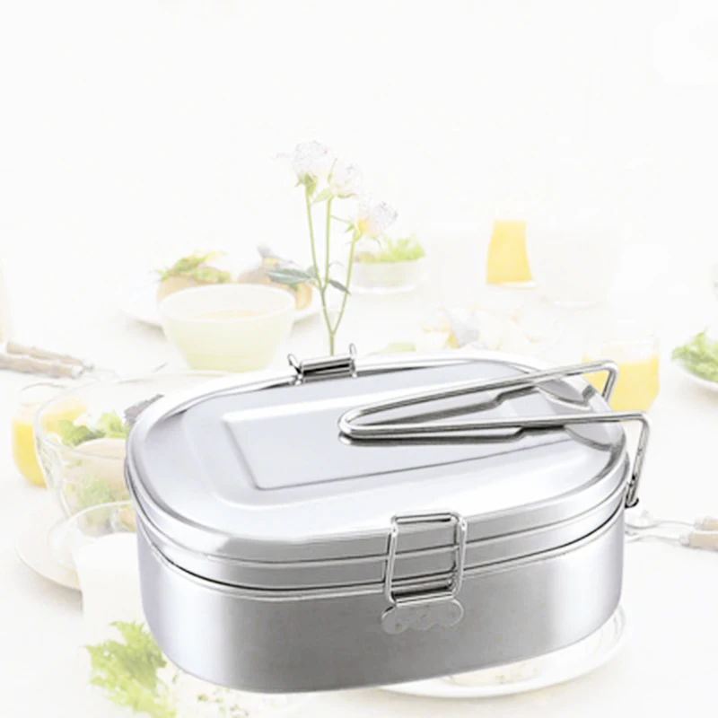 1/2 слой из нержавеющей стали Ланч-бокс Bento box экологичный контейнер ...