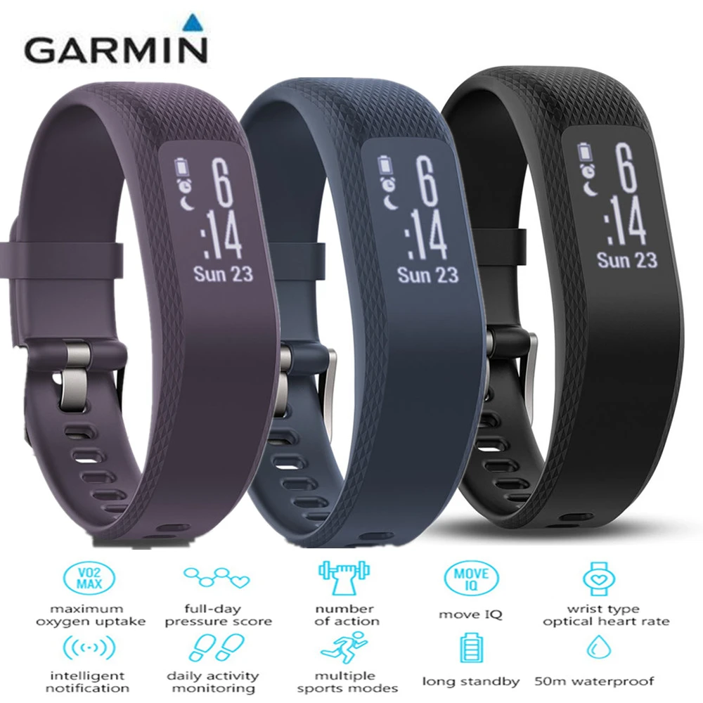 Garmin Vivosmart 3 Smartband Bluetooth 4.0 Waterproof Heart Rate Monitor  Anti Lost Smart Bracelet Support Multiple Sports Modes|Smart Wristbands| -  AliExpress