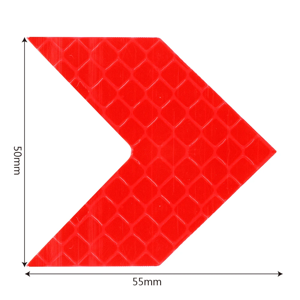 2 шт./компл. Светоотражающая наклейка для автомобиля и рисунком стрел, Автомобиль Мотоцикл Светоотражающие Предупреждение Стикеры 4,5 см x 4 см