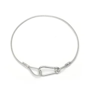 

Safety Cable Wire Rope Aluminum Wire diameter 3mm length 800mm for stage lights moving head par light dj lighting