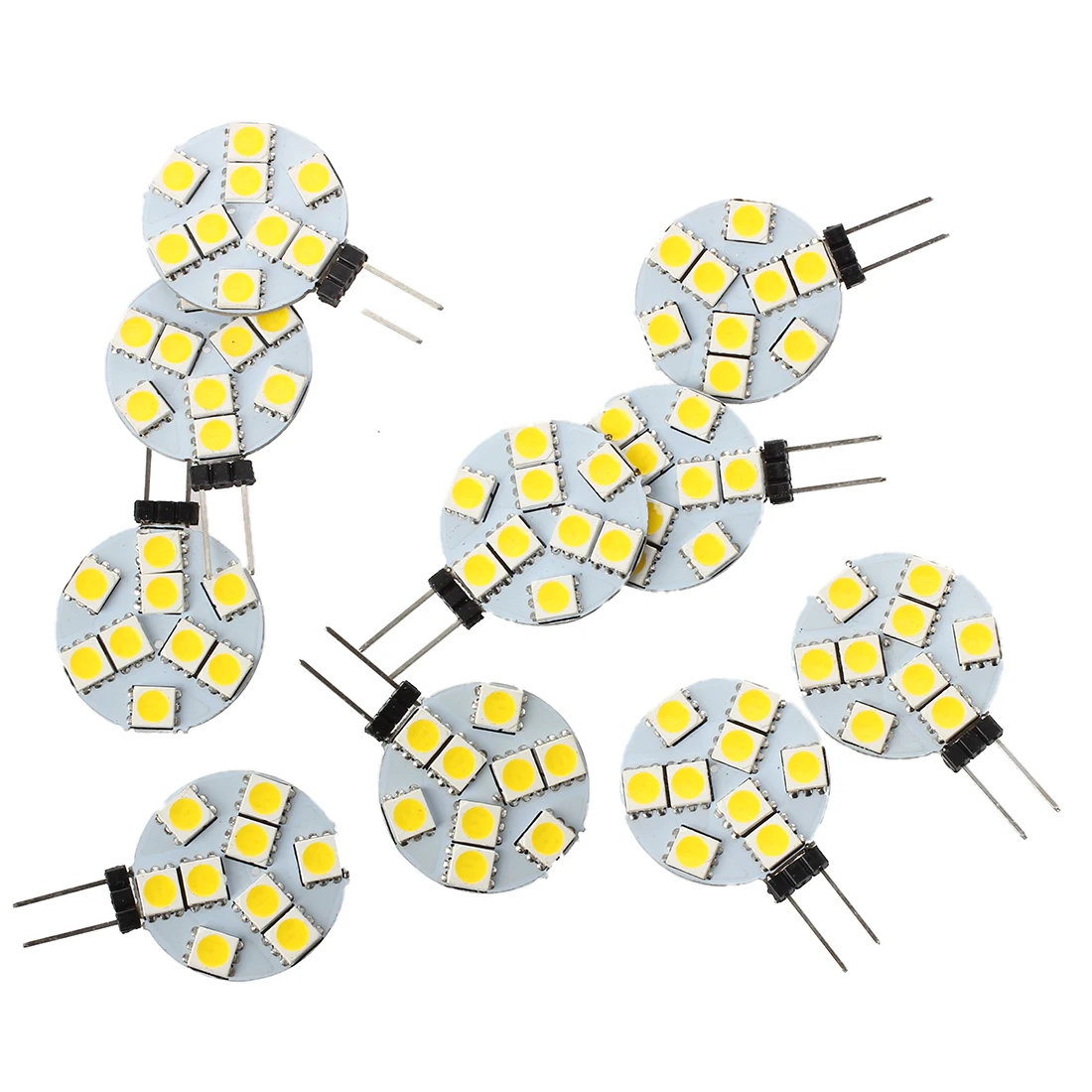10 шт. G4 DC 12V 9 5050 SMD Светодиодный точечный светильник лампа теплый белый для RV