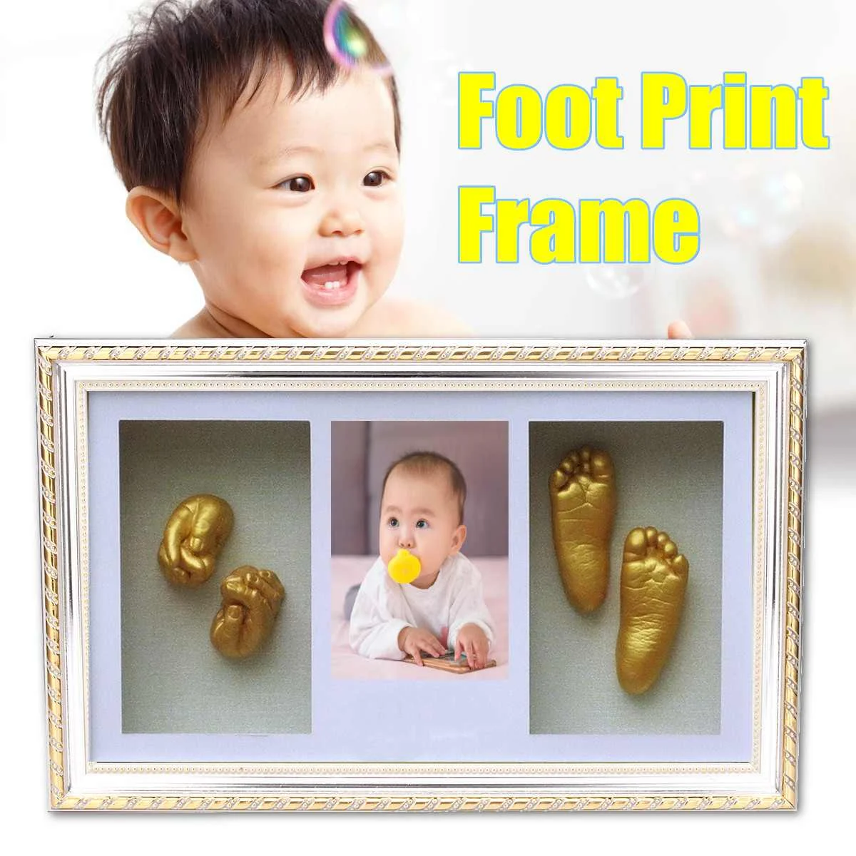 

3D Hand Foot Casting Newborn Baby Footprint Photo Frame Suit Safe Clean Non-Toxic Clean Hand And Foot Ink Pad For Baby Gift