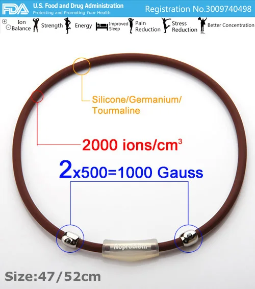Noproblem, дальнее инфракрасное био здоровье, мощное колье, спорт, benifits, магнитный ион, силикон, унисекс, водонепроницаемое ожерелье
