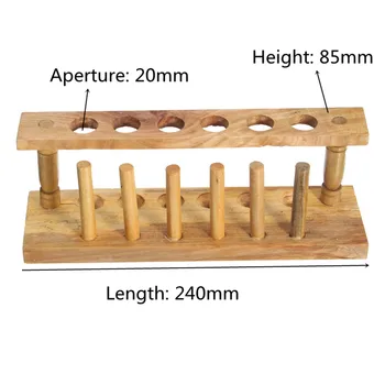 

Laboratory Test Tube Rack Wood Test Tube Stand Shelf Bracket Holder 6 Holes Positions For School Lab Equipment