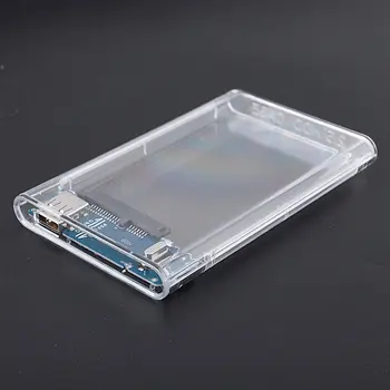 

External Hard Drive Enclosure Usb 2.0 To Sata Ssd And Hdd Case Support 4Tb 2.5-Inch Drive Compatible Clear Enclosure Disk Case