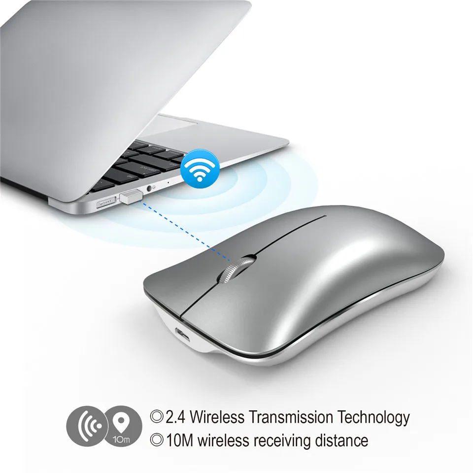 HXSJ T27 2.4Ghz Gaming mouse Wireless Mouse Game MouseOffice Rechargeable Mice 1600 DPI 3DPI Optional for MacLaptop PC Computer