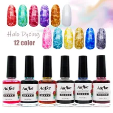 

12 Colors Halo Dye Ink Gel Nail Polish 15ml Soak Off Gel 3D Natural Dry Gel No UV Lacquer Varnish Nail Art Manicure ZJJ2017