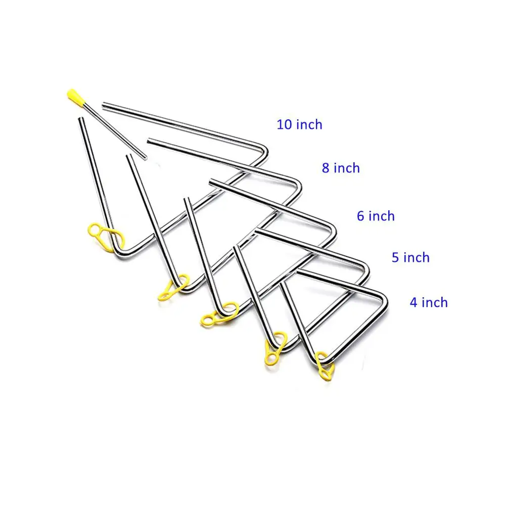 4/5/6/8/10 дюймов ОРФ перкуссионные музыкальные инструменты, треугольный звонок детей младшего возраста развивающая музыкальная игрушка Подарки для детей