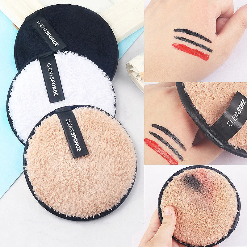 Sale 1PC Makeup Puff Tools Popular Reusable Cleaning Towel puff Cloth Pads Face |