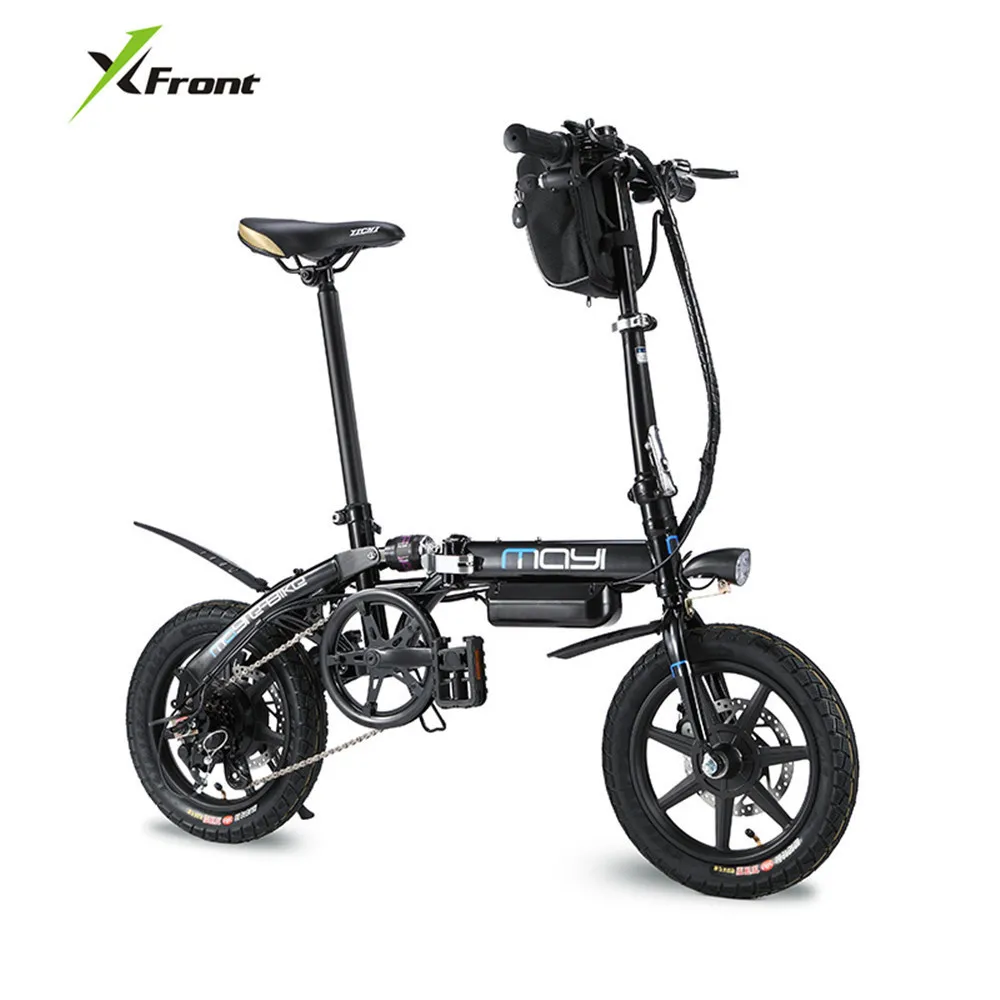 

X-front Brand Electric Bicycle 14 Inch Wheel Carbon Steel Frame Folding Ebike Lithium Battery Electric Bike