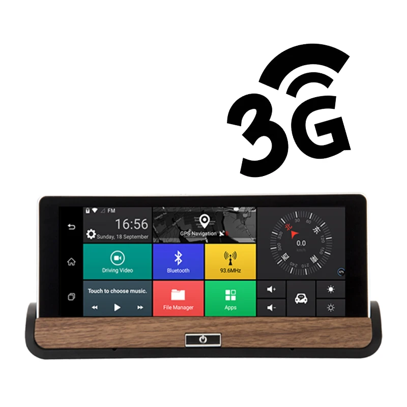 Car Video Recorder Rear View Camera  7 Inch Center Console GPS Navigation Full HD 1080P Dual Lens  Car DVR