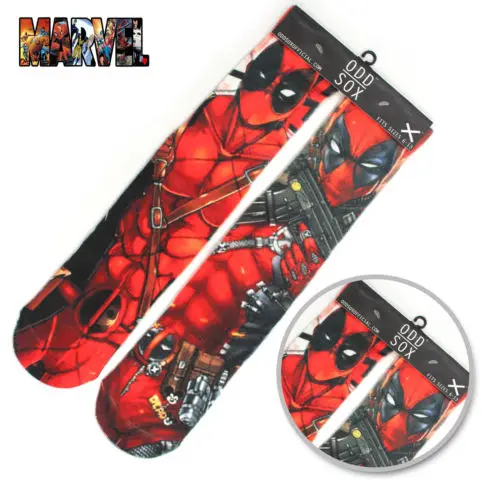 

Wellcomics 4x16" Marvel Avengers Deadpool Thanos Black Panther Cotton Socks Colorful Stockings Tights Cosplay Costume Warm Gifts