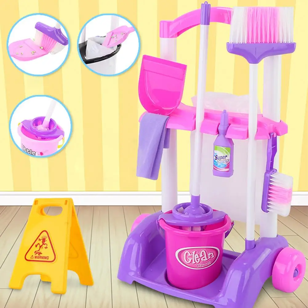Главная моделирование бытовая техника чистящие игрушки ролевые игры мебель игрушки мини-Тележка для уборки игровой набор для детей