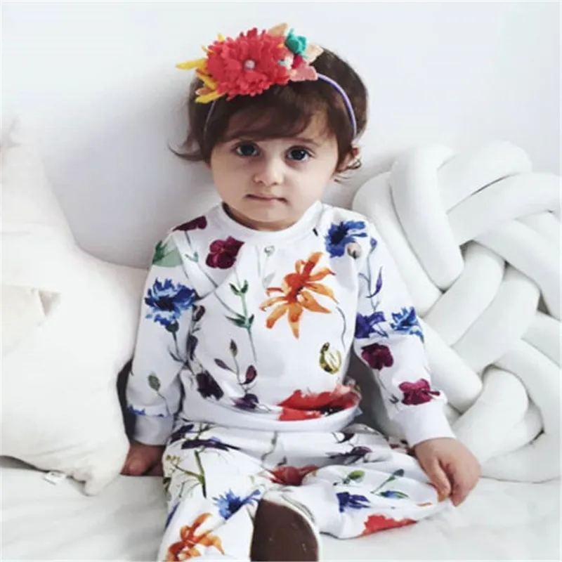 pudcoco Toddler Child Baby Girl Top Hot Pants Head Rope Suit Clothes set Cute 3Pcs baby giri floral clothes set baby girl
