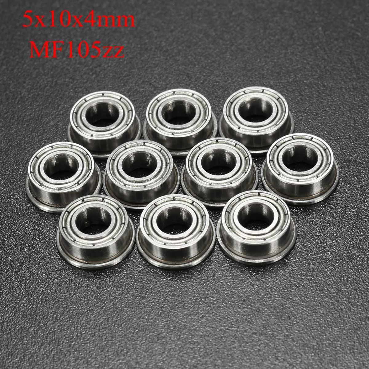 Buy 10pcs 5x10x4mm Mini Bearings Metal MF105zz Double