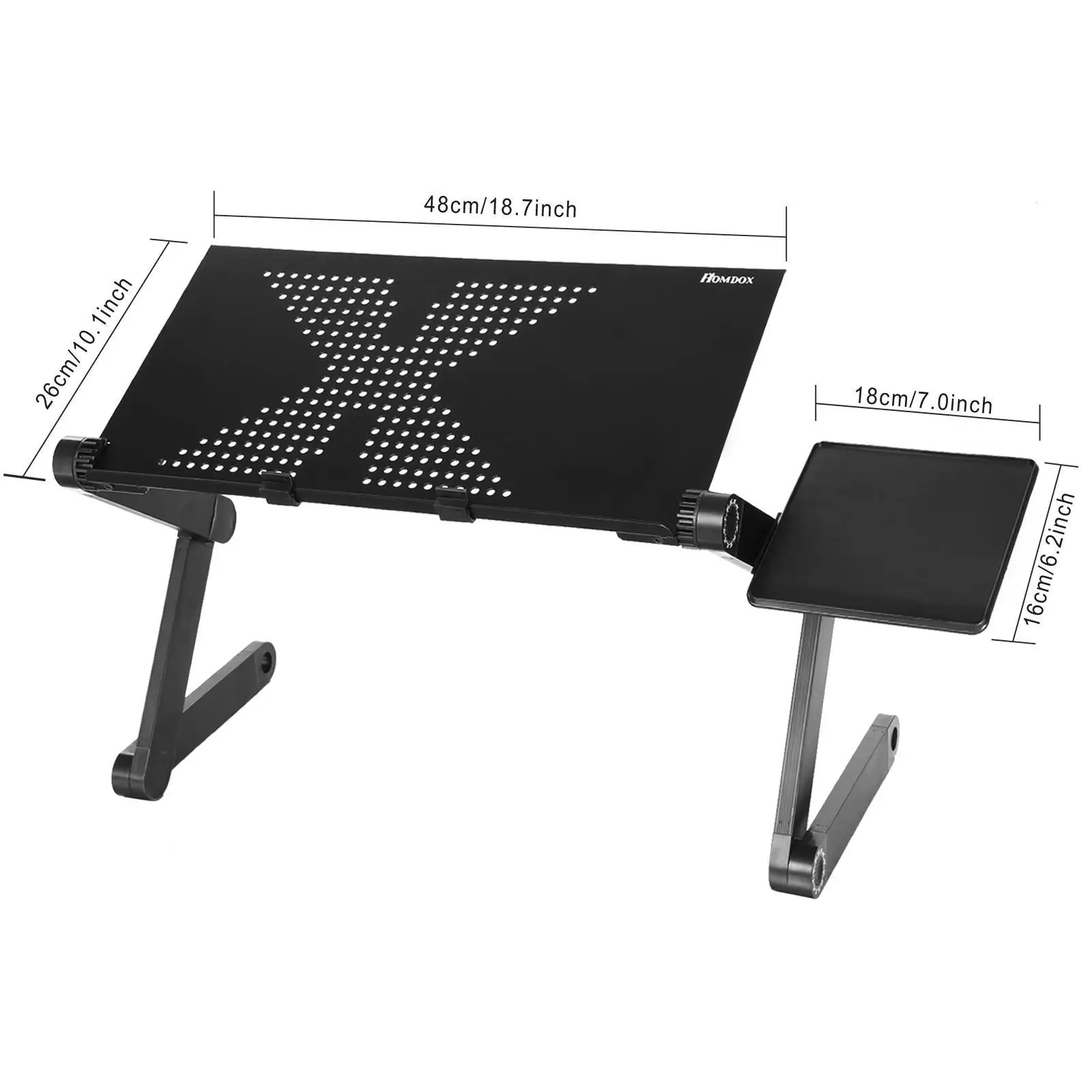 Homdox 360 Degree Adjustable Foldable Laptop Notebook Desk Table Stand With Mouse Board User Manual from 45 490mm Black Homdox 360 Degree Adjustable Foldable Laptop Notebook Desk Table Stand With Mouse Board User Manual from 45 490mm Black