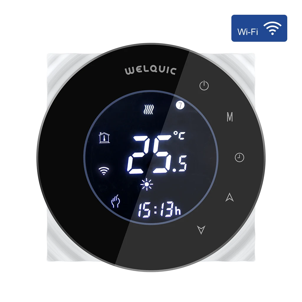 

Digital WiFi Smart Touch Screen 95~240V Electric Heating Thermostat Programmable Room Temperature Controller 16A Heating Floor