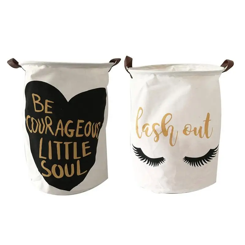 

Home Bedroom Large Hamper Dirty Clothes Bucket With Leather Handlewaterproof Cute Creative Storage Underwear Socks Toys Foods