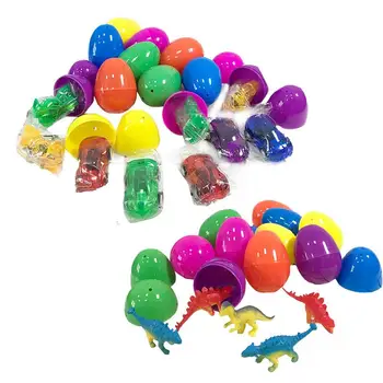

Easter Eggs Surprise Eggs Transparent Pullback Carnival Dinosaur Creative Children's Open Eggshell Easter Party Fun Gifts