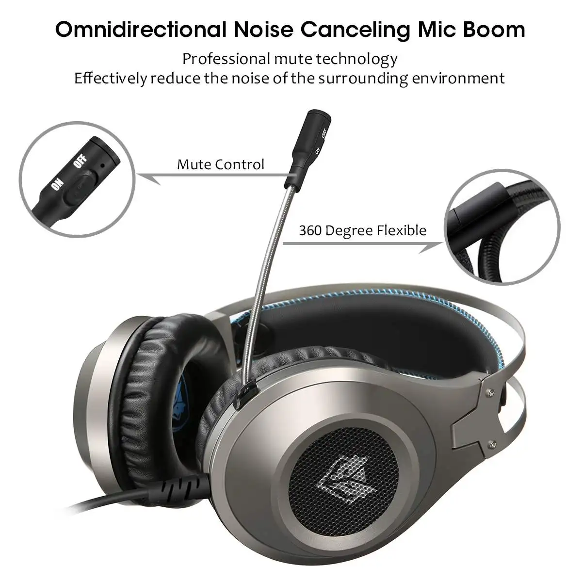 NUBWO N2 Bass casque игровые наушники гарнитуры с микрофоном Микрофон для PC Gamer PS4 Для Xbox One