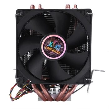 

Lanshuo 4 Heat Pipe 4 Wire Without Light Three Fan Cpu Fan Radiator Cooler Heat Sink For Intel Lga 1155/1156/1366 Cooler Heat