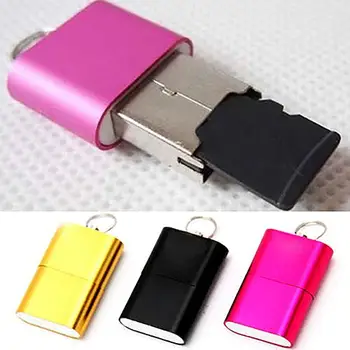 

1pc Random Color New Arrival Cool High Speed Mini USB 2.0 Micro SD TF T-Flash Memory Card Reader