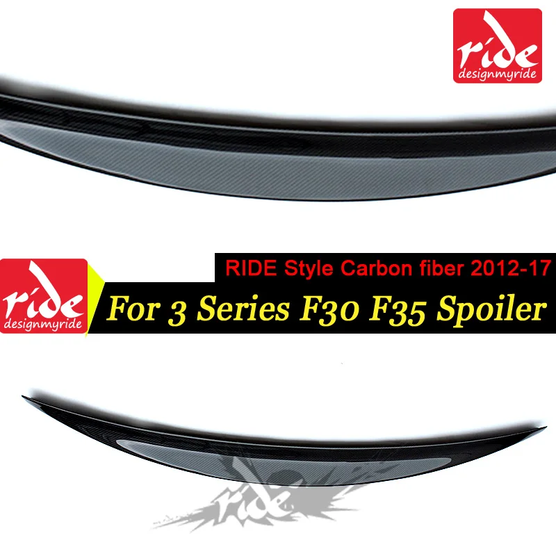 

For BMW F30 F35 3-Series 320i 320d 325i 328i 330i 335i RIDE Style Carbon Fiber Rear Trunk Spoiler Wing Lip Car Styling 2012-2017