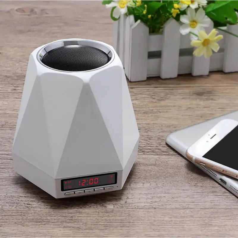 Bluetooth мини динамик домашний инновационный будильник с цветным светодиодный