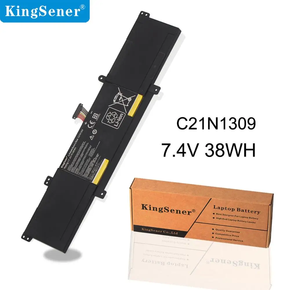 KingSener C21N1309 Laptop Battery For ASUS VivoBook S301LA S301LP Q301L C21PQ2H 0B200-00580100M Tablet 7.4V 38Wh KingSener C21N1309 Laptop Battery For ASUS VivoBook S301LA S301LP Q301L C21PQ2H 0B200-00580100M Tablet 7.4V 38Wh