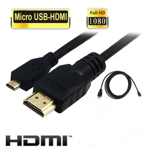 

1.8M Micro-USB to HDMI Cable Micro USB To HDMI 1080p Wire Cable TV AV Adapter Mobile Phones Tablets HDTV 6FT 20A18