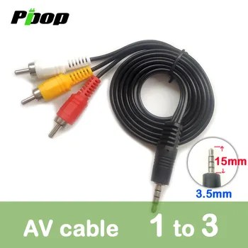 

3.5mm AV Cable Jack to 3 RCA Audio Video Cable Male to Male for Speaker Television Projector Android TV Box MP4 Player VCD DVD